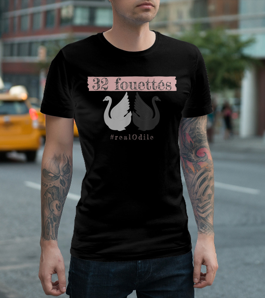 32 Fouettes with White and Black #realOdile Swans from Swan Lake T-Shirt