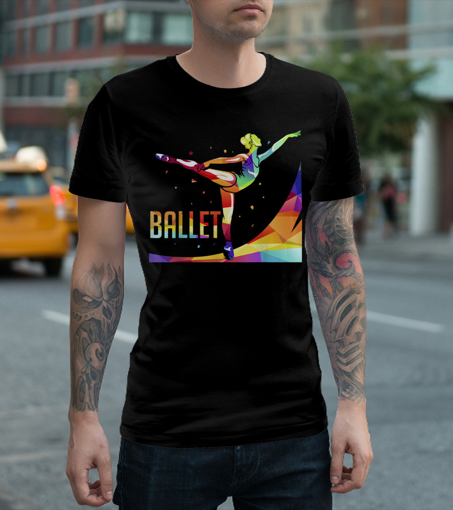 Ballet Dancer Colorful Nutcracker Arts Dance T-Shirt