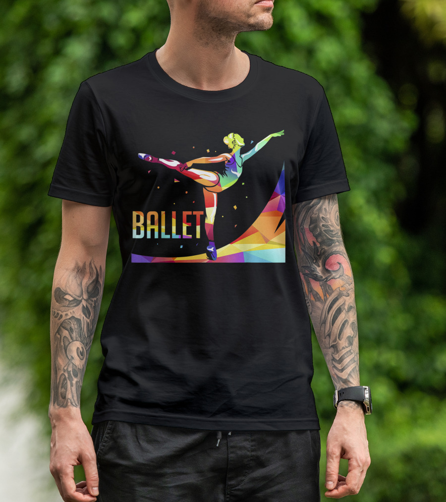 Ballet Dancer Colorful Nutcracker Arts Dance T-Shirt