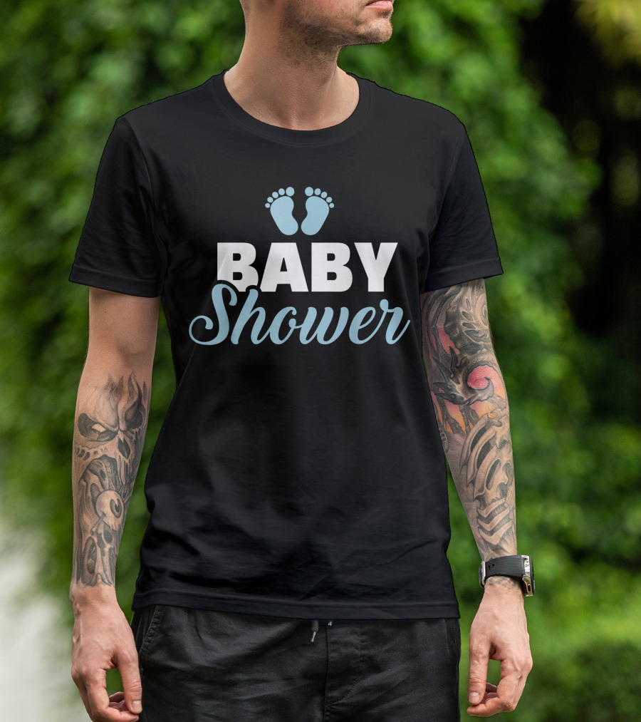 BABY SHOWER Feet Typography T-Shirt