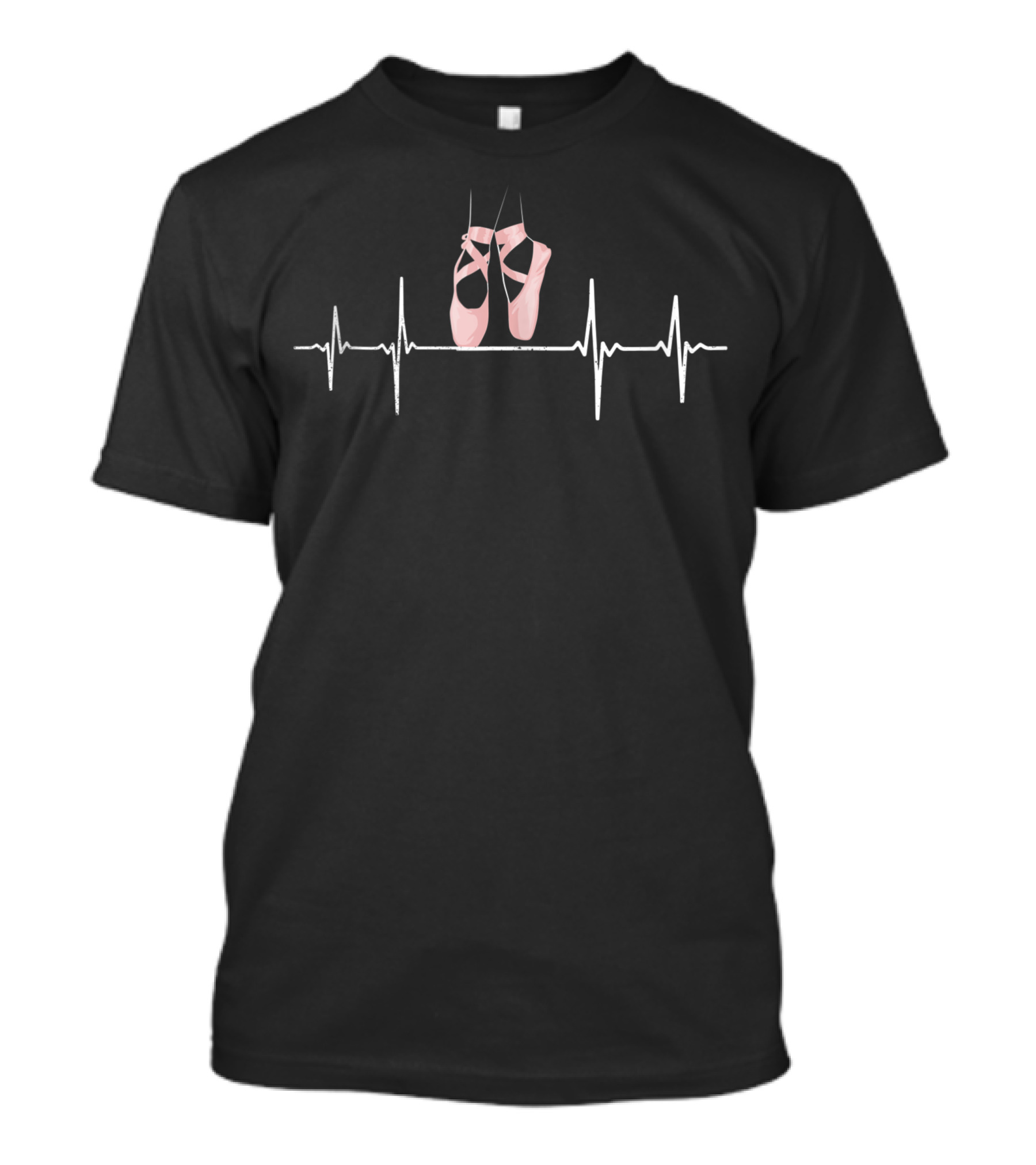 Ballet Dance Shoes Heartbeat EKG Ballerina Dancer T-Shirt