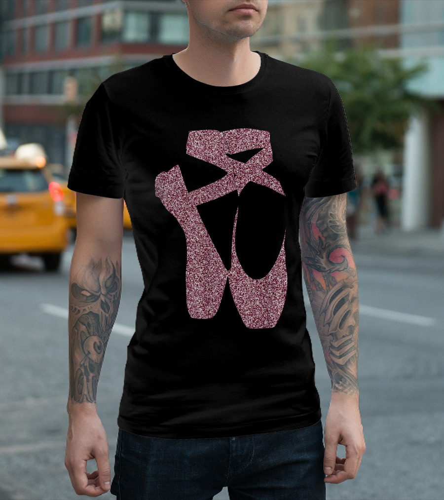 Ballet Ballerina Glitter Pointe Shoes T-Shirt