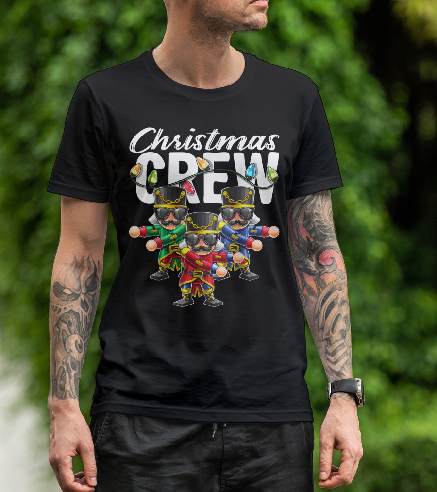 Christmas Crew Nutcracker Floss Dance Holiday Lights T-Shirt