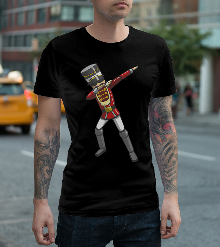 Dabbing Nutcracker Soldier Toy Christmas Dance Move T-Shirt