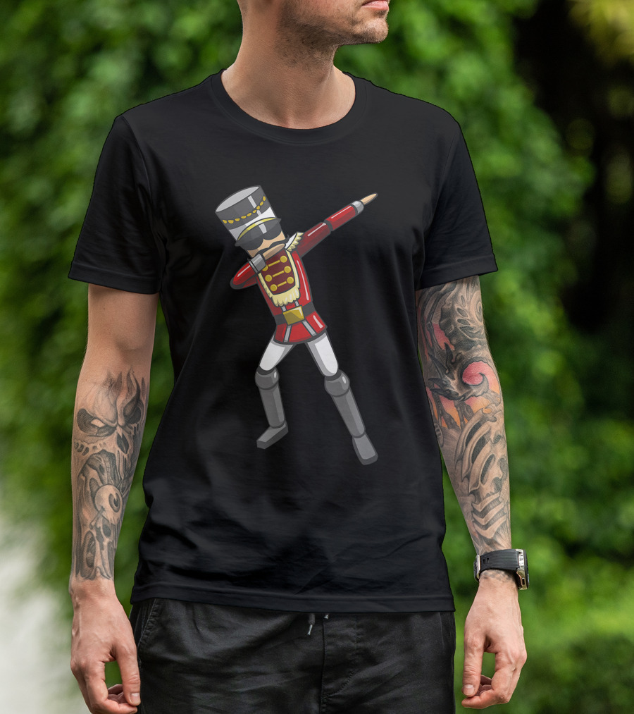 Dabbing Nutcracker Soldier Toy Christmas Dance Move T-Shirt