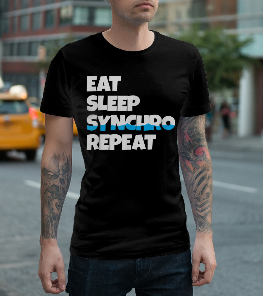 Eat Sleep Synchro Repeat Aquatic Themed Routine T-Shirt