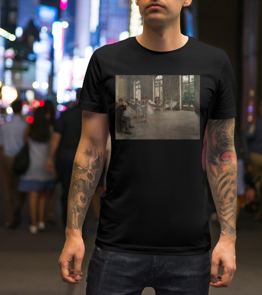 Edgar Degas Ballet Rehearsal Dancers 1873 Painting Scene T-Shirt