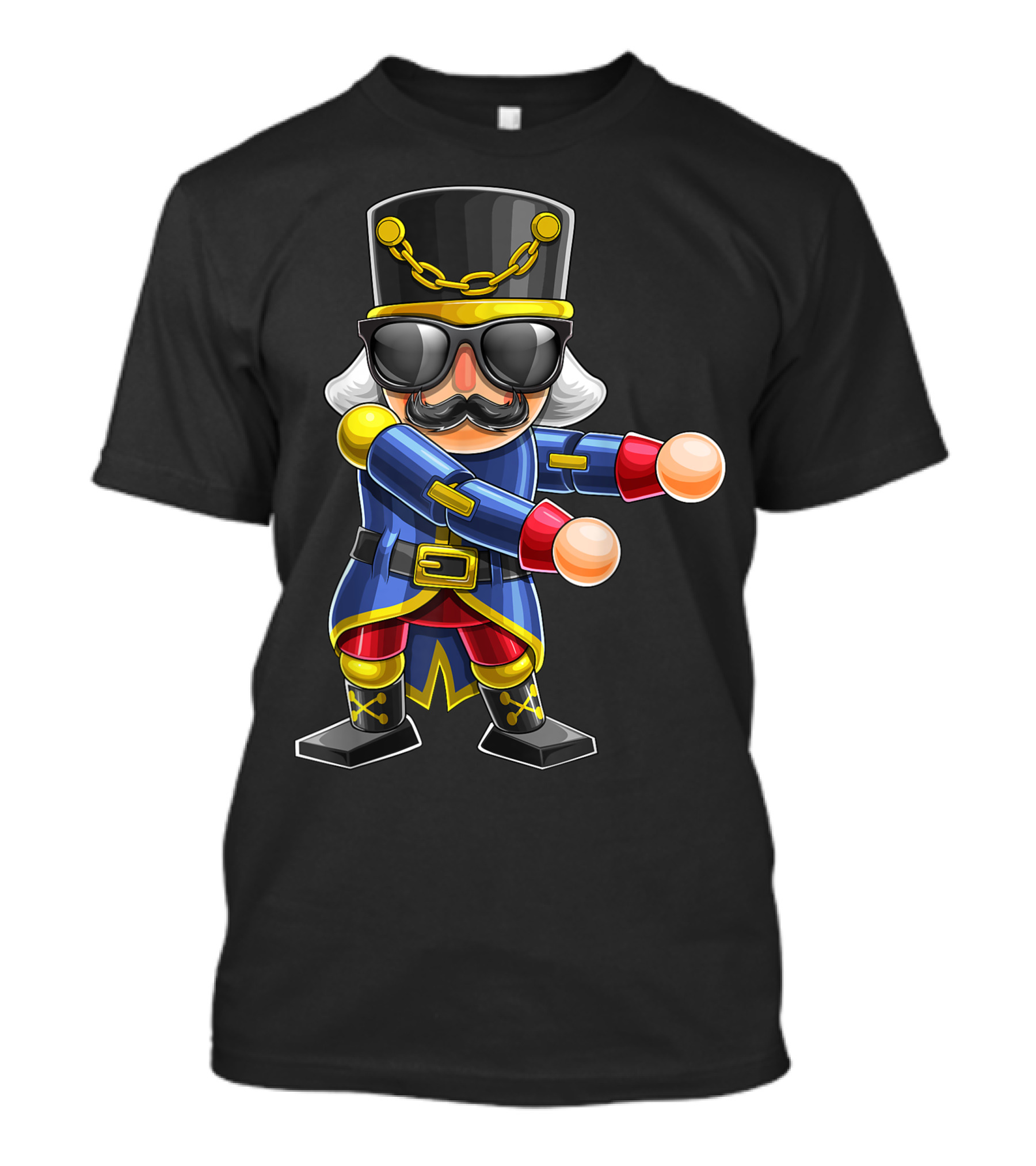 Nutcracker Floss Dance Christmas Character With Sunglasses T-Shirt