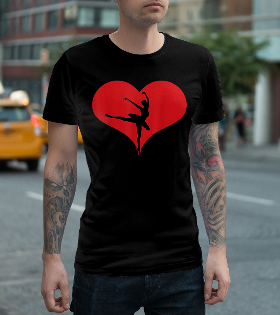 Live Love Ballet Dance Ballerina Heart T-Shirt