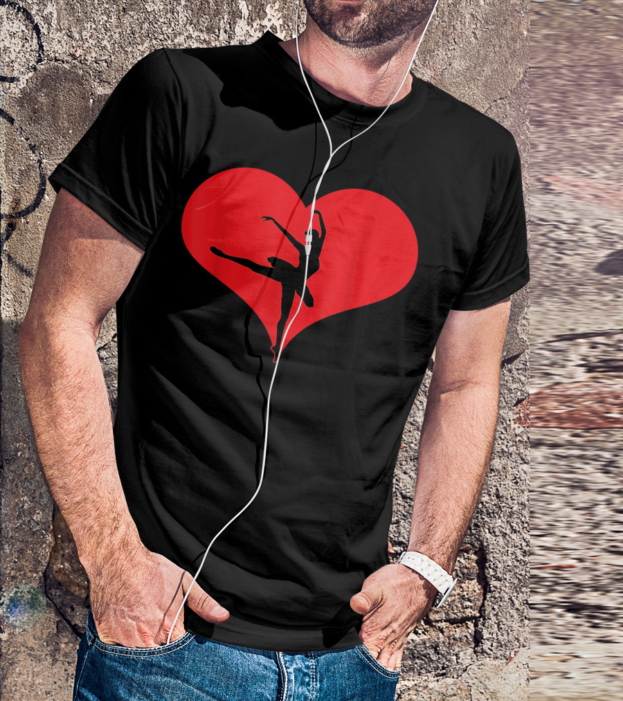 Live Love Ballet Dance Ballerina Heart T-Shirt