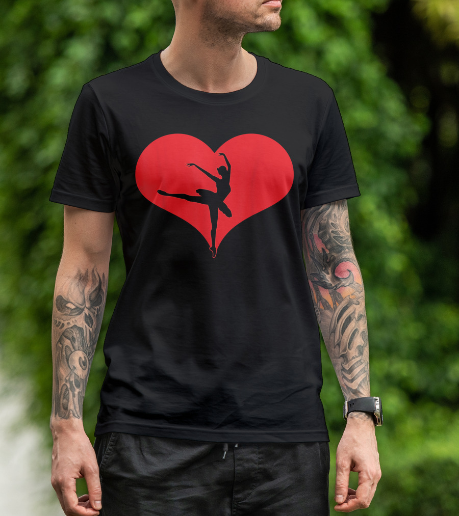 Live Love Ballet Dance Ballerina Heart T-Shirt