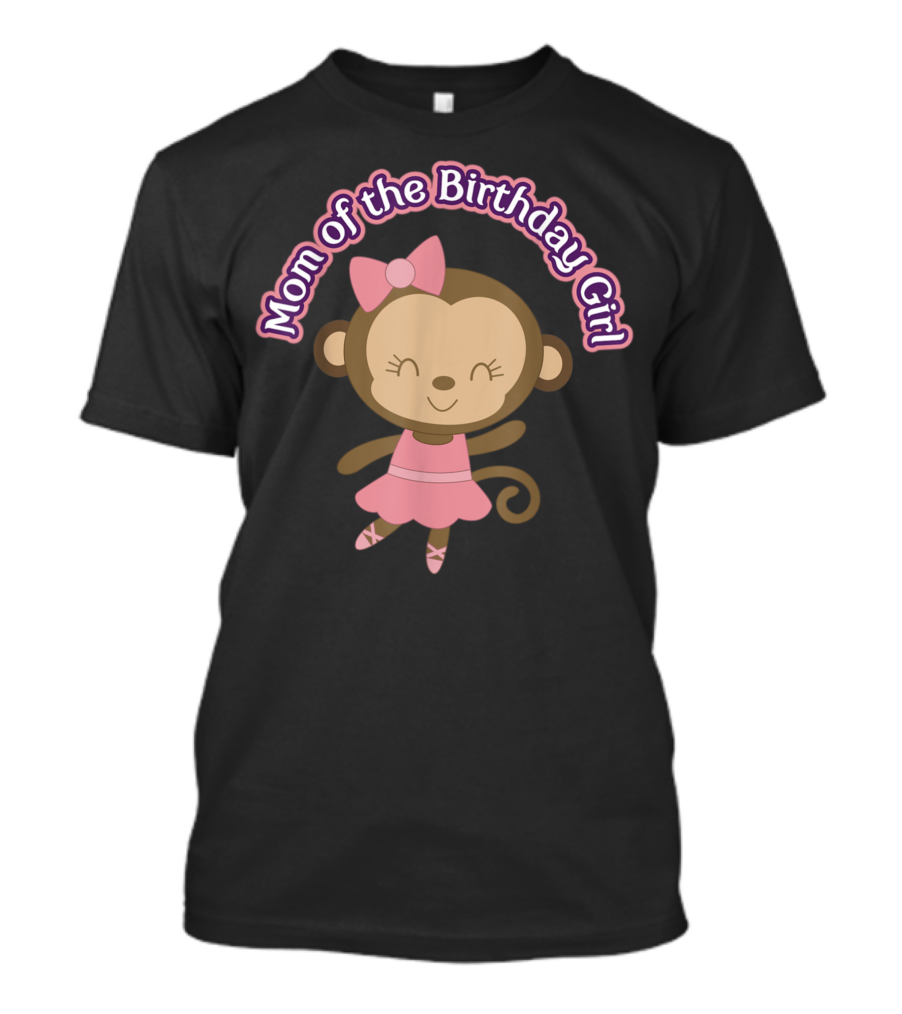 Mom Of The Birthday Girl Monkey Ballerina Party T-Shirt