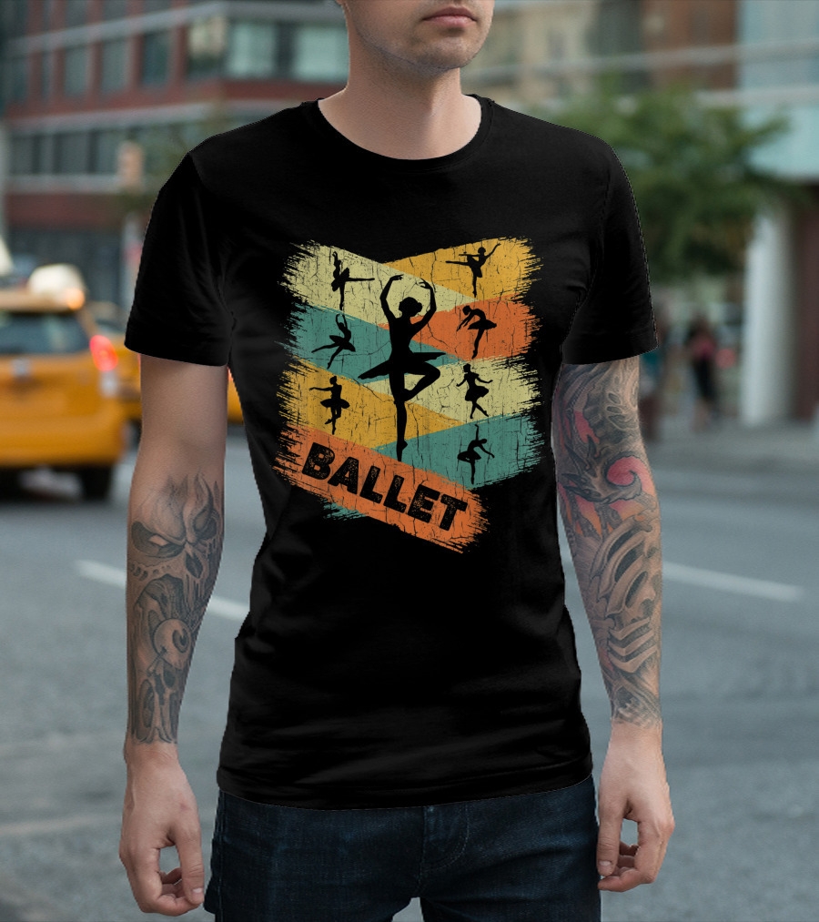 Vintage Retro Ballet Dance Ballerina T-Shirt