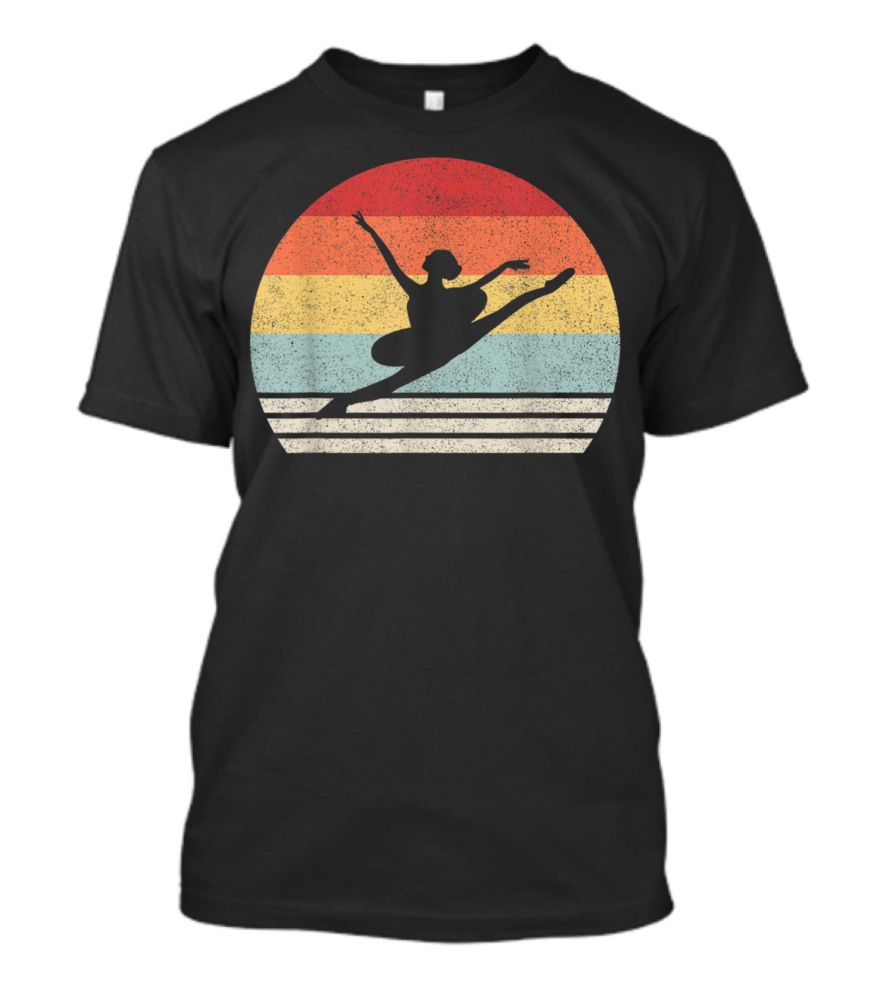 Retro Ballerina Eighties Ballet Vintage Sunset T-Shirt