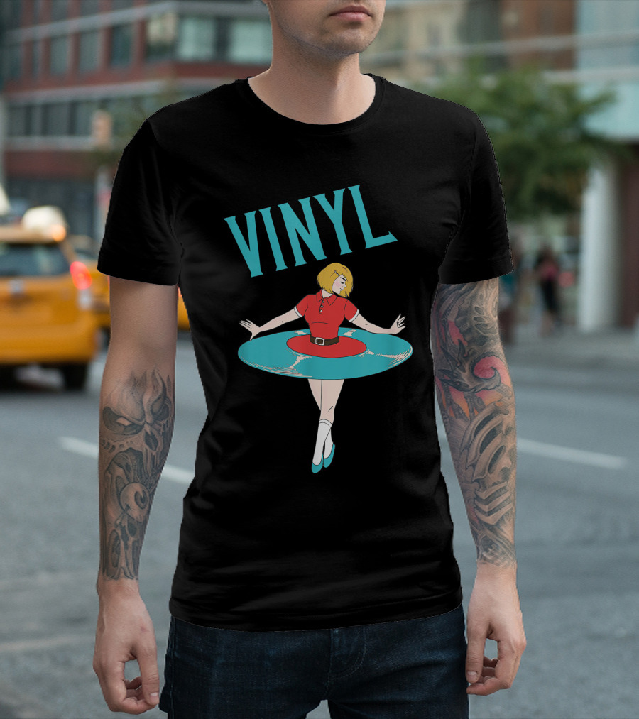 VINYL Retro Collector Item Vintage Record Ballet Dancer T-Shirt