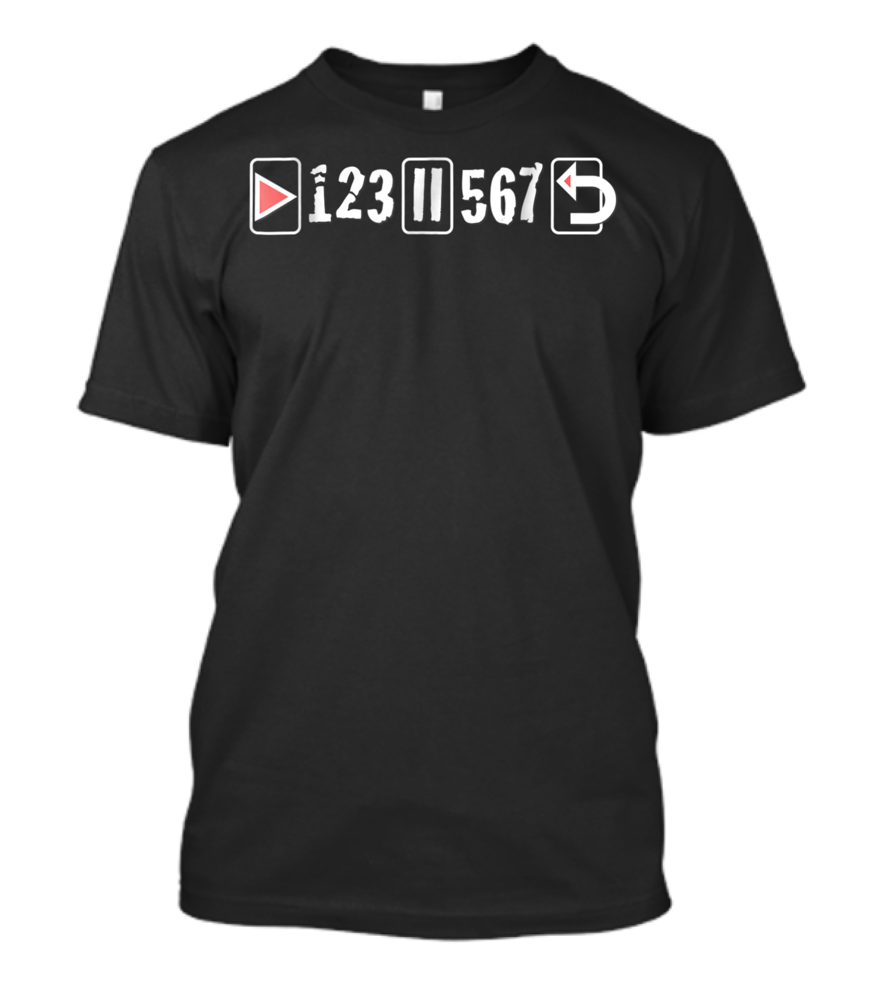 Salsa Dance Steps 123 567 Play Pause Repeat Icons T-Shirt