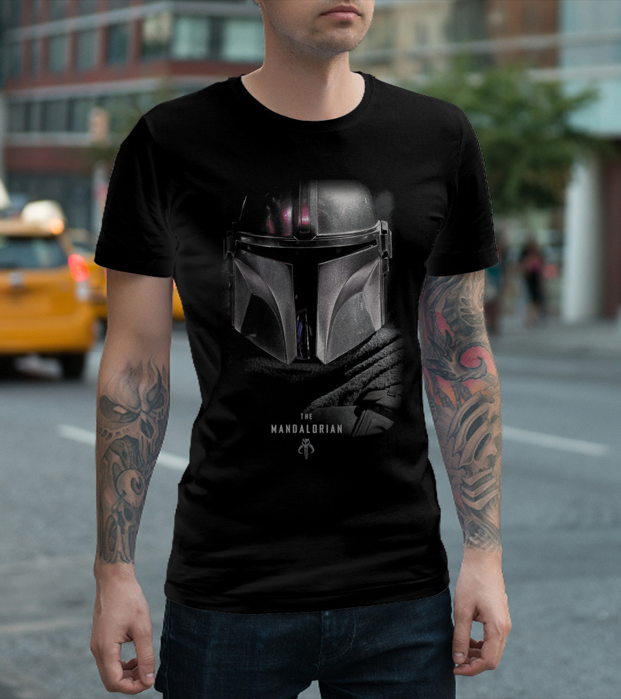 The Mandalorian Dark Helmet Star Wars Iconic Armor T-Shirt