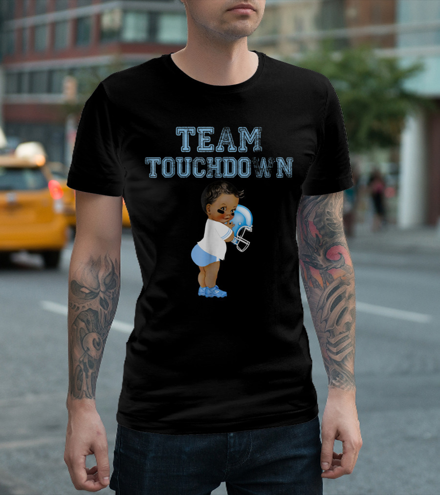 Team Touchdown Boy Gender Reveal Baby Shower T-Shirt
