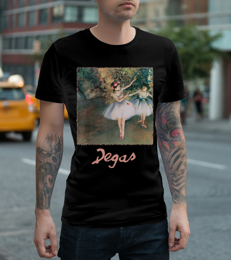 Two Dancers On A Stage Edgar Degas Vintage Ballet Degas T-Shirt