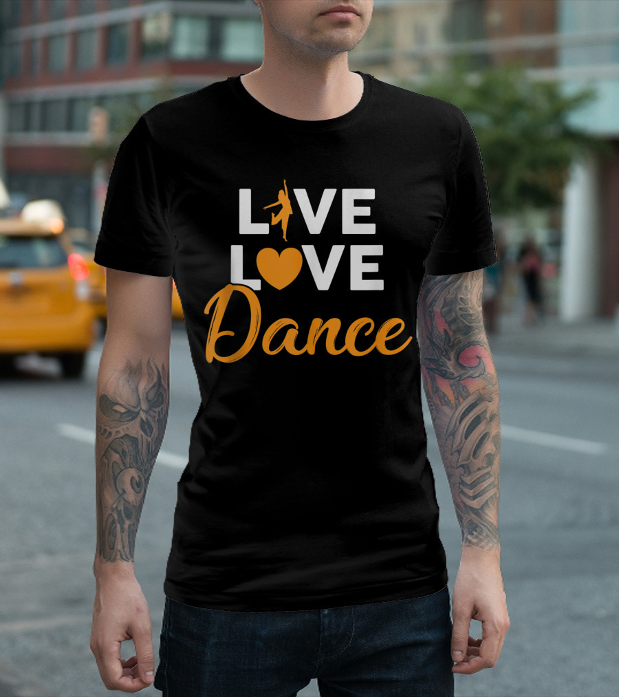 Live Love Dance Heart Kids Dancing T-Shirt