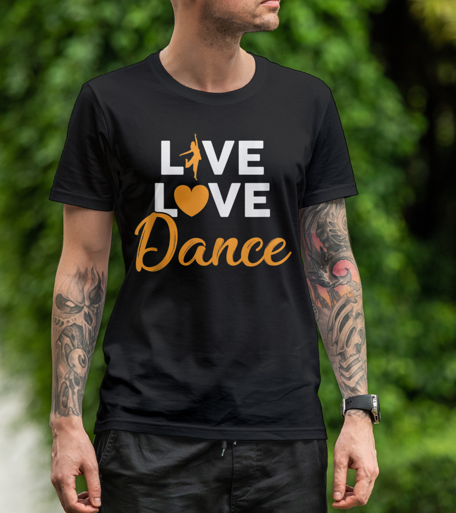 Live Love Dance Heart Kids Dancing T-Shirt