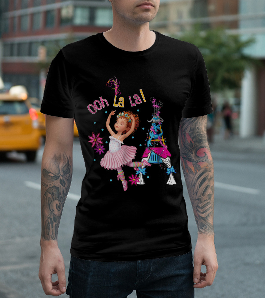 Disney Fancy Nancy Ooh La La Ballerina Eiffel Tower Dance T-Shirt