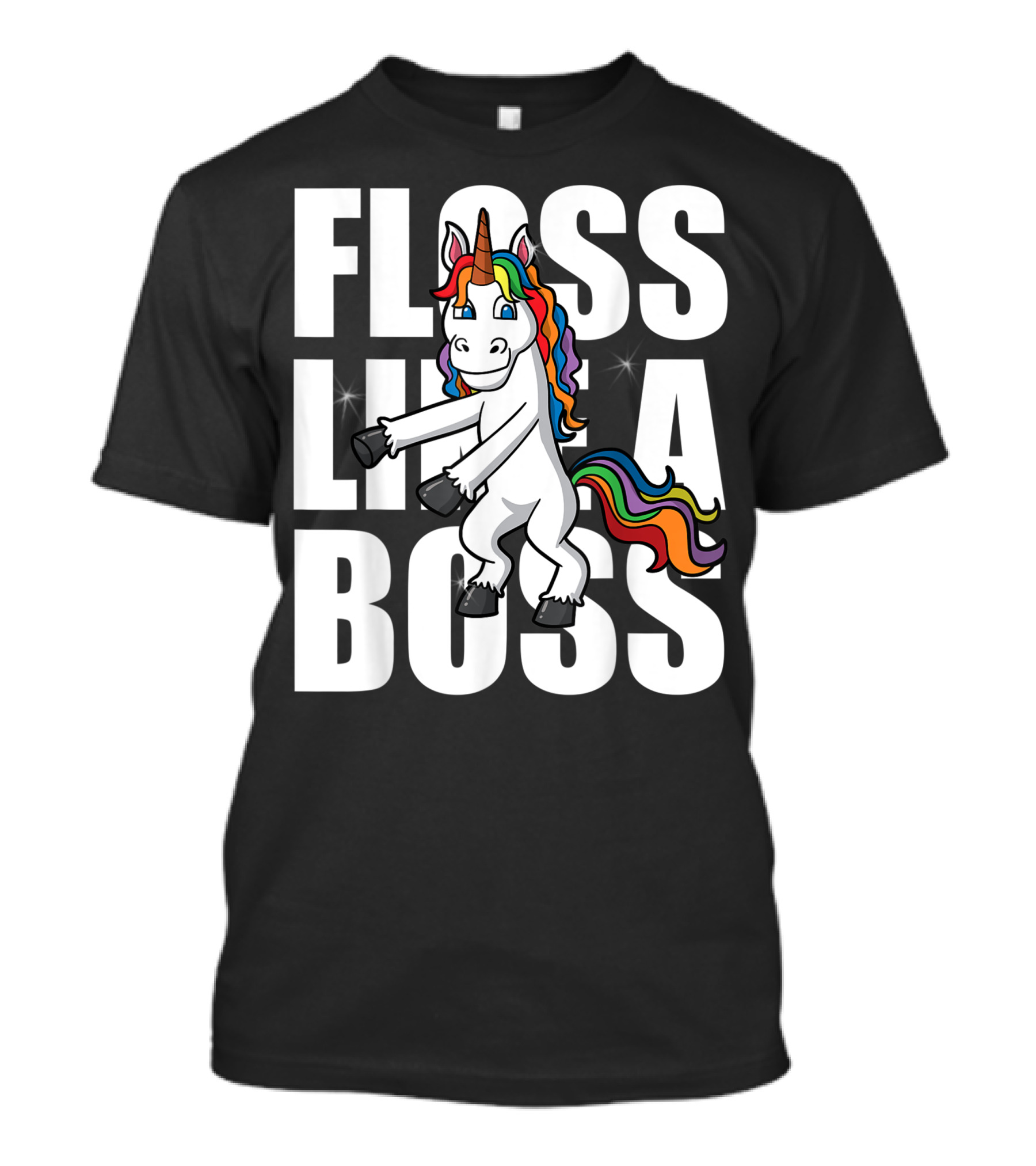 Unicorn Floss Like A Boss Flossing Dance Girls T-Shirt