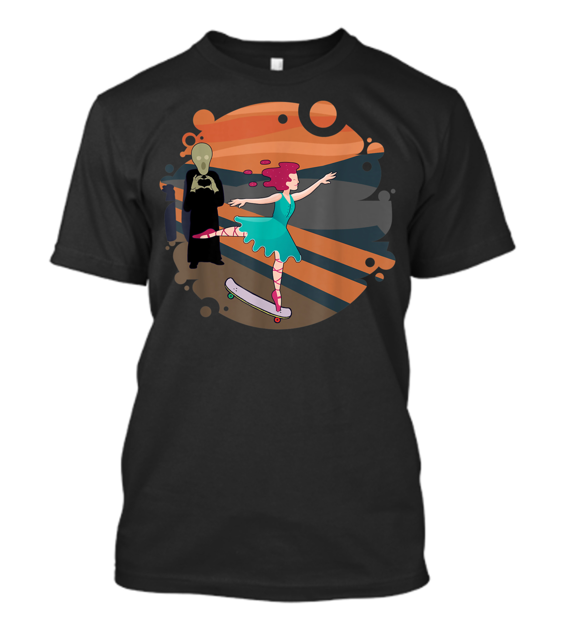 Skateboard Ballerina Ballet Skater With Sci-Fi Influence T-Shirt