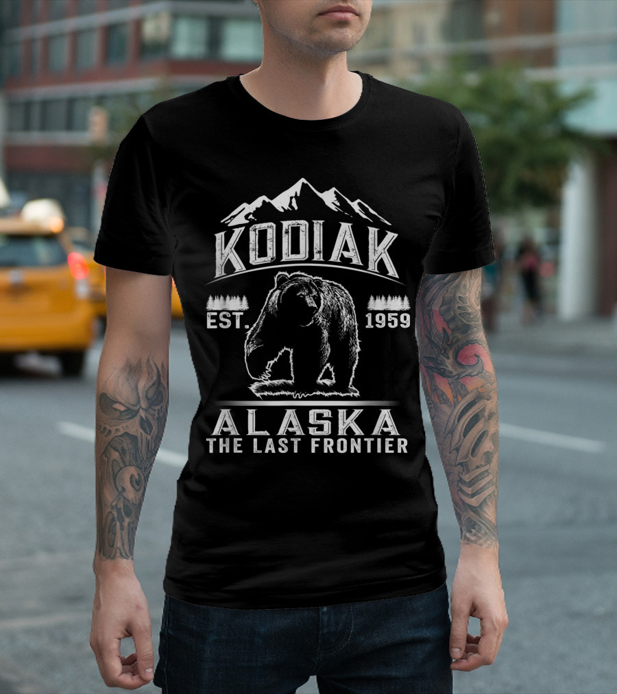 Kodiak Bear Est. 1959 Alaska The Last Frontier T-Shirt