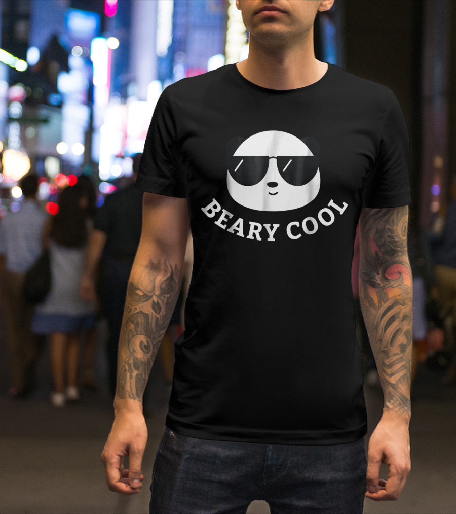 BEARY COOL Panda Bear Sunglasses T-Shirt
