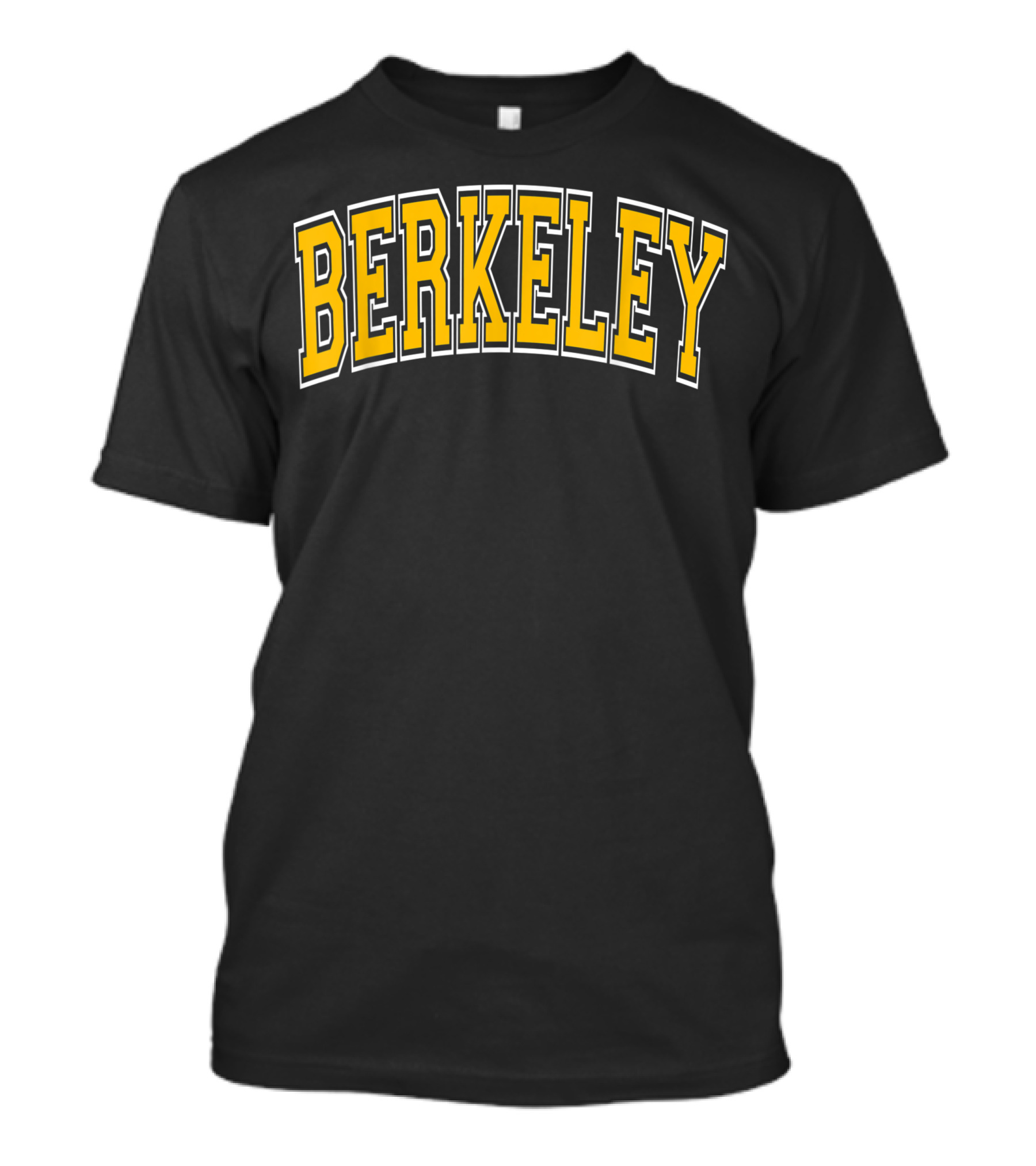 Berkeley California Varsity Style Amber Text T-Shirt