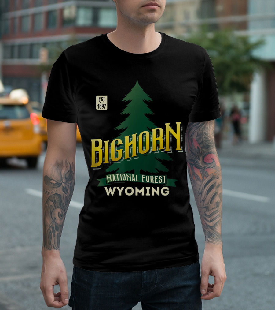 Bighorn National Forest Wyoming Est 1897 T-Shirt