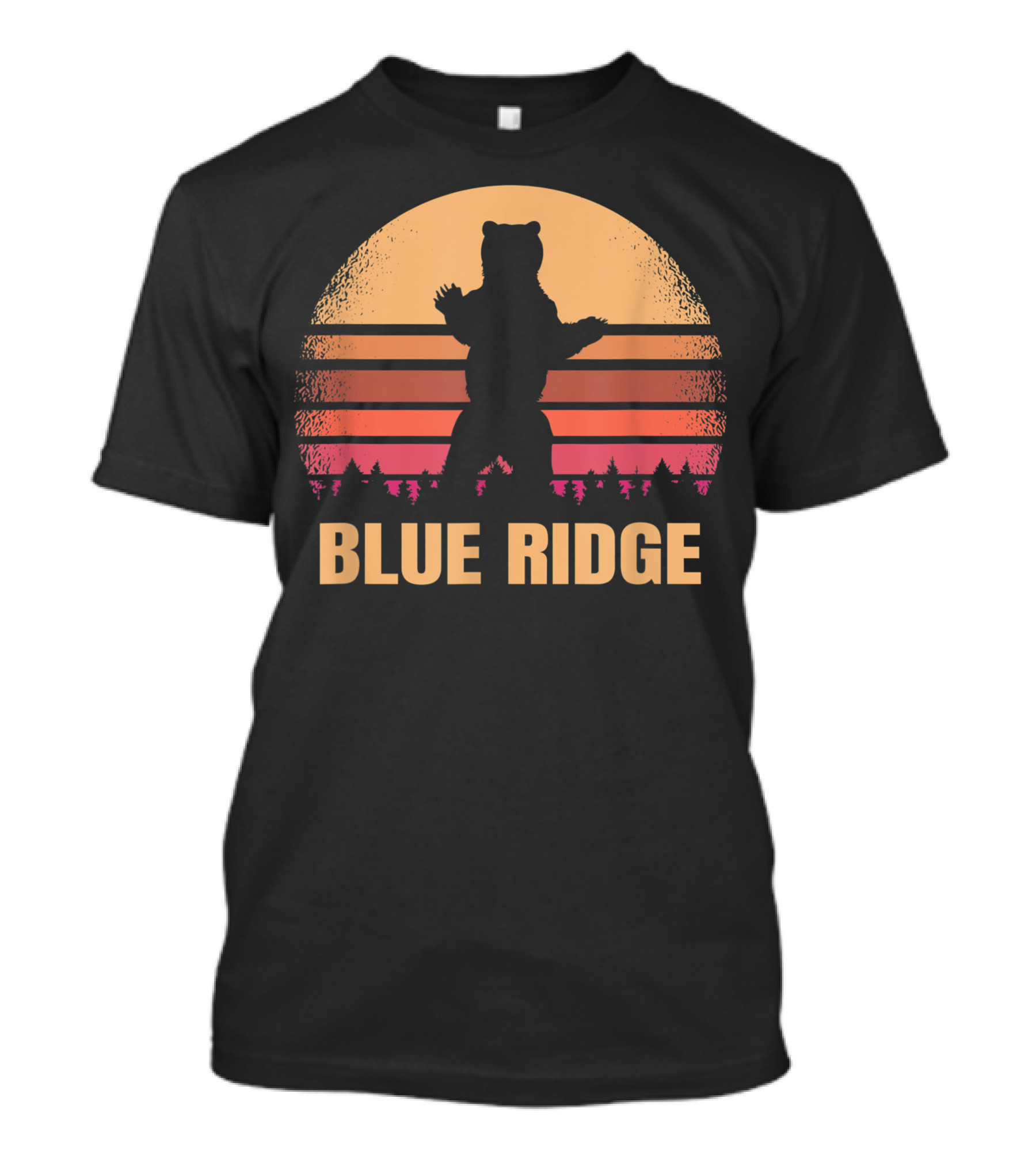 Blue Ridge Vintage Bear Distressed 70s 80s Sunset T-Shirt