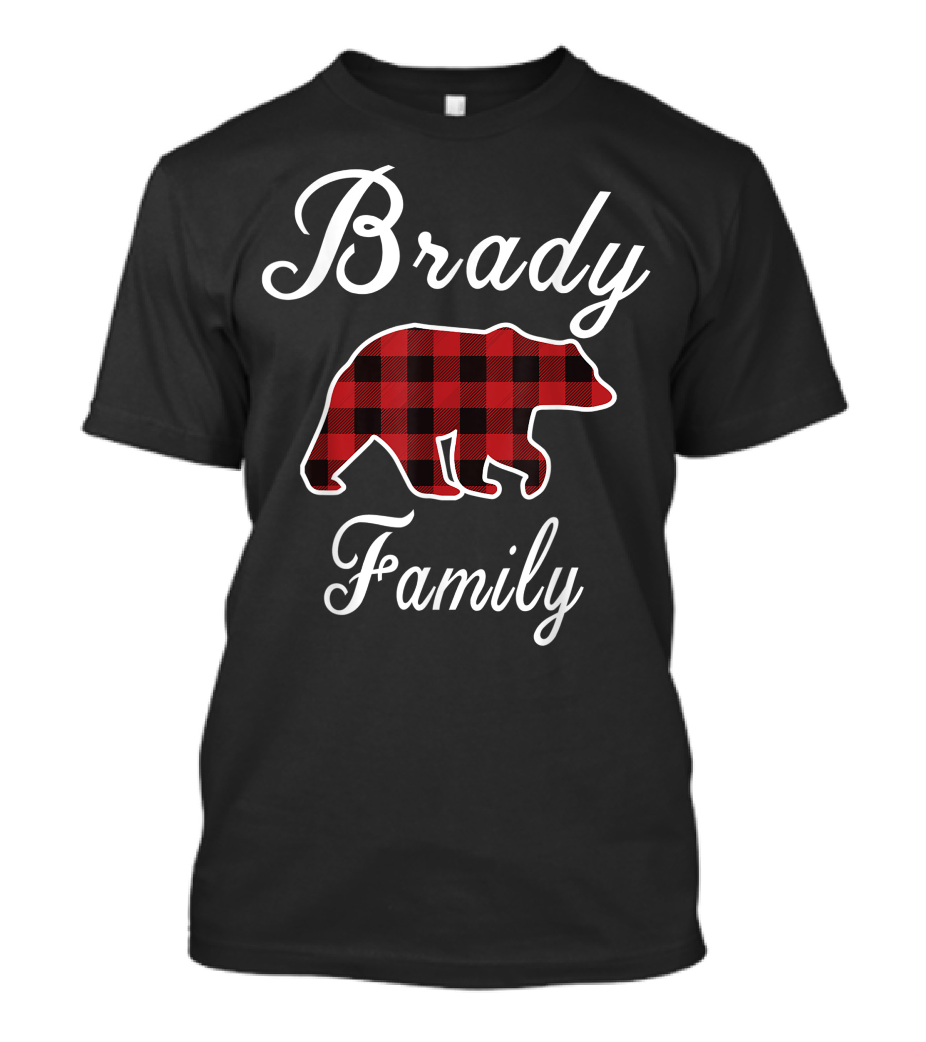 Brady Family Red Plaid Bear T-Shirt