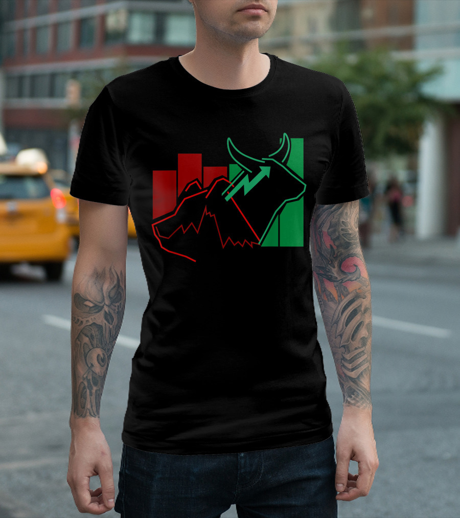 Bull and Bear Market Stocks Investor Passive Income Chart Analysis T-Shirt