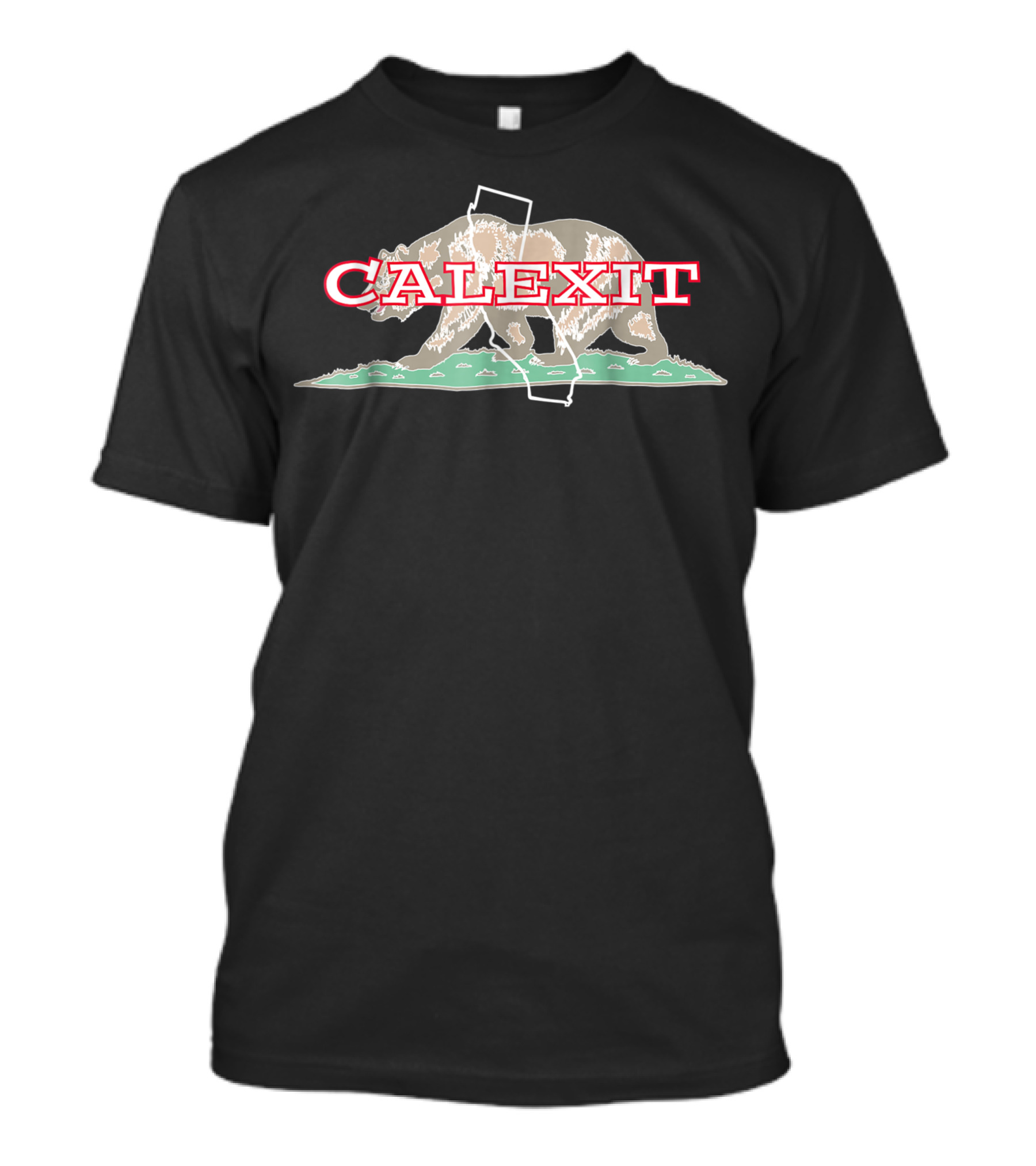 Calexit California Bear State Outline Exiting Concept T-Shirt