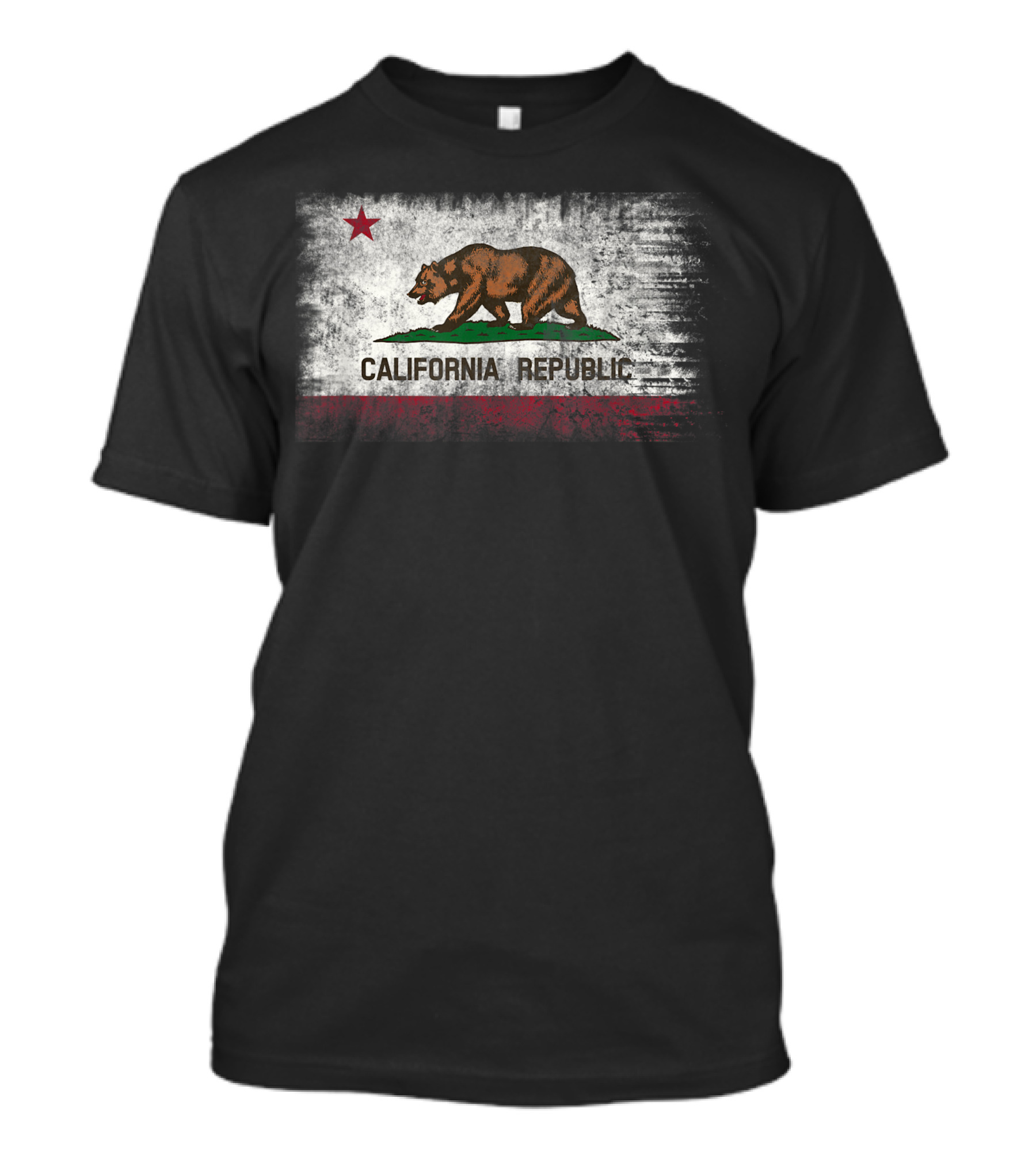 California Republic Flag Vintage Bear T-Shirt