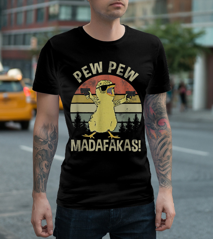 Pew Pew Madafakas Vintage Fun Chick Lover T-Shirt