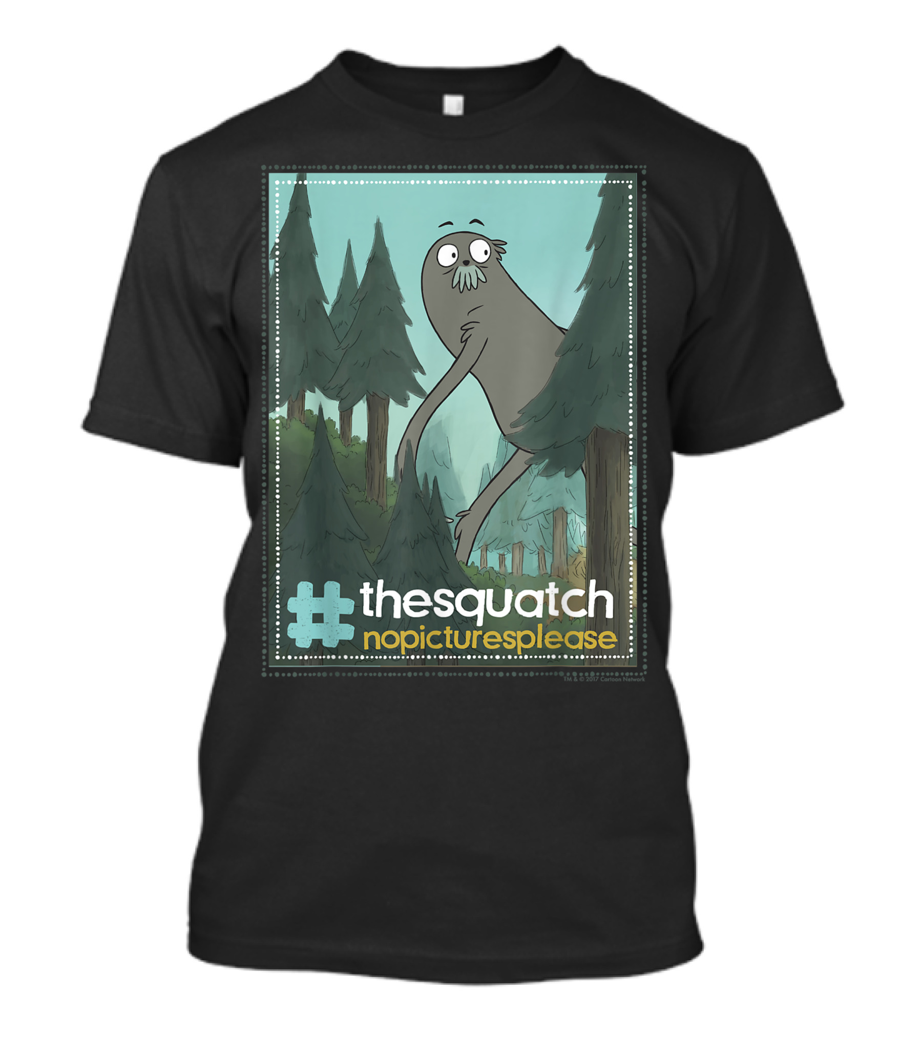 We Bare Bears The Squatch No Pictures Please Hashtag Thesquatch T-Shirt