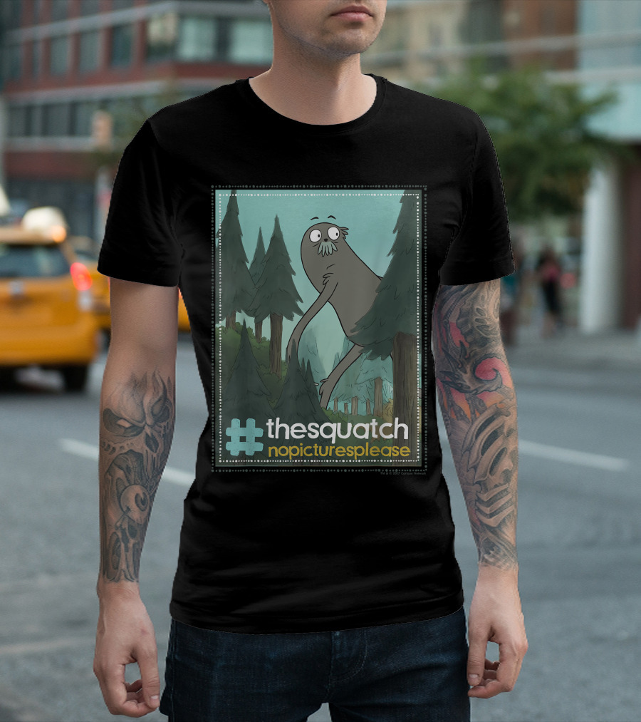 We Bare Bears The Squatch No Pictures Please Hashtag Thesquatch T-Shirt