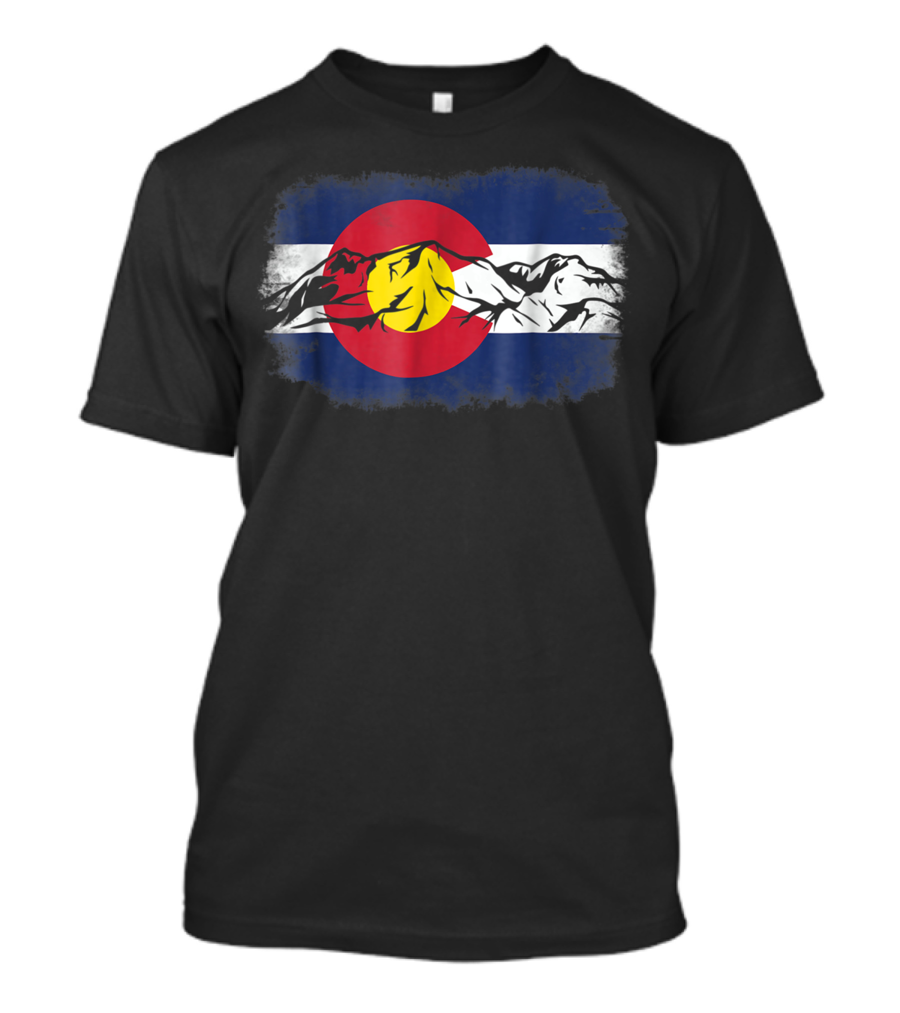 Colorful Colorado Mountain Flag Love T-Shirt