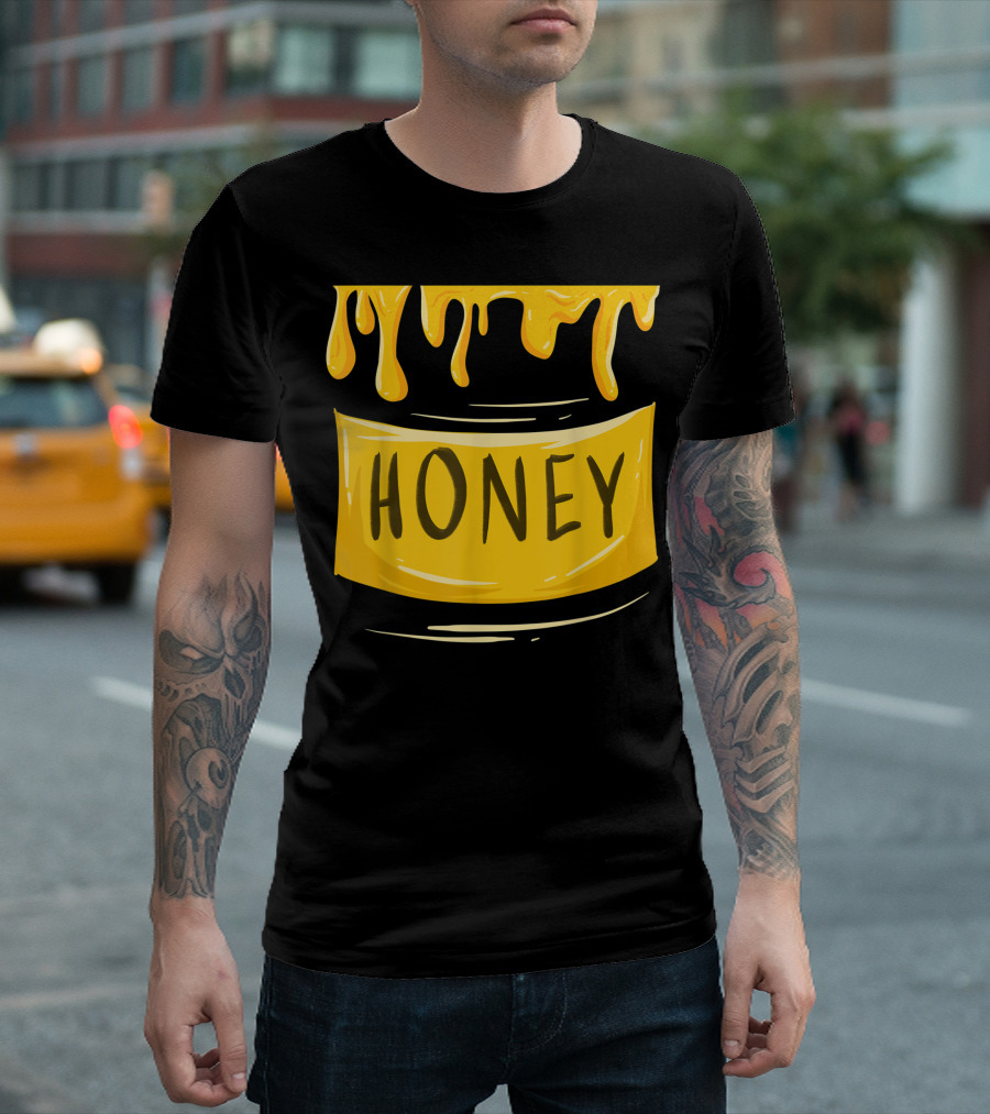Cool Sweet Honey Honeypot Lazy DIY Dripping Honey T-Shirt