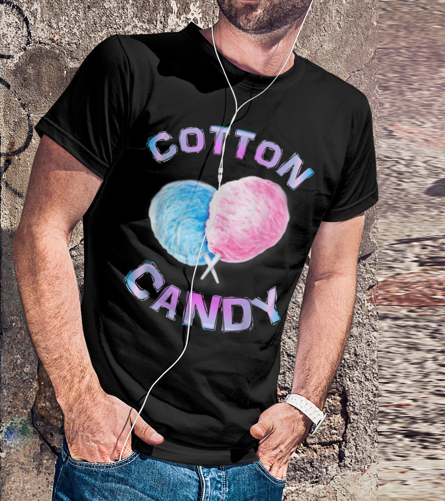 Cotton Candy Sticks Cones Floss Sweet Tooth Candy Fun T-Shirt