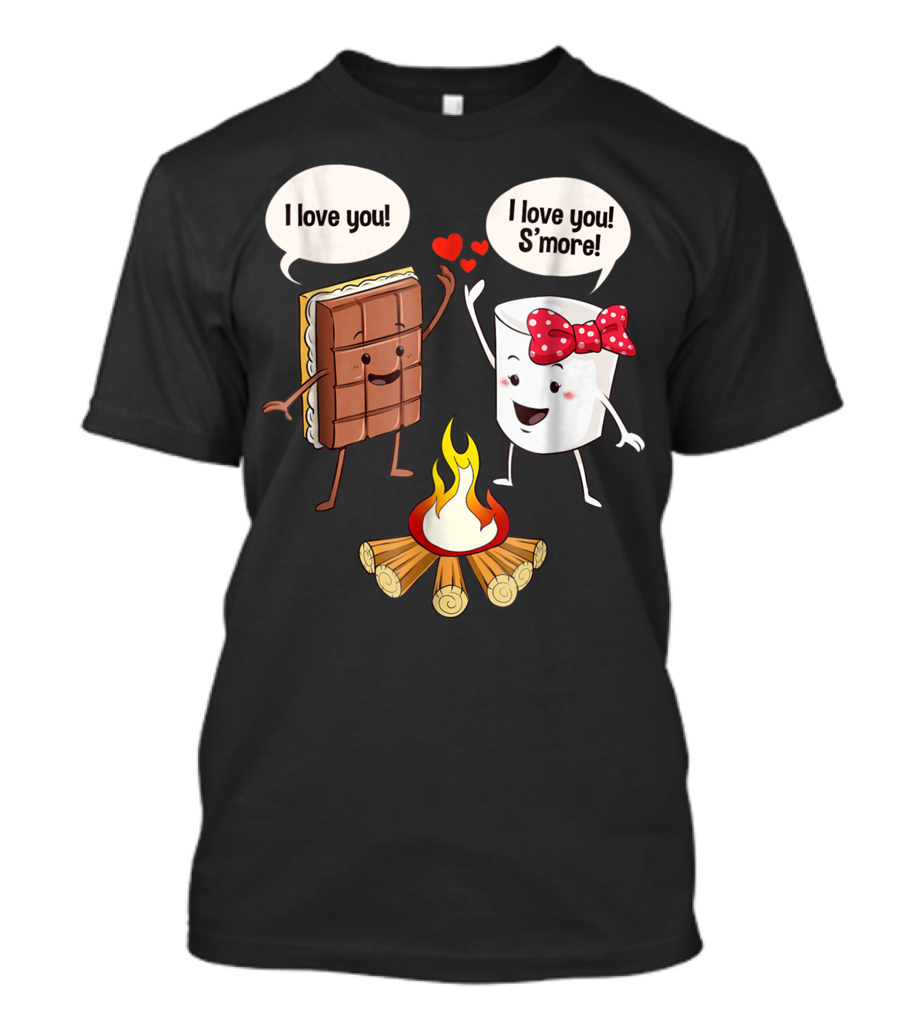 I Love You S'more Cute Kids Camping Marshmallow Chocolate Campfire T-Shirt