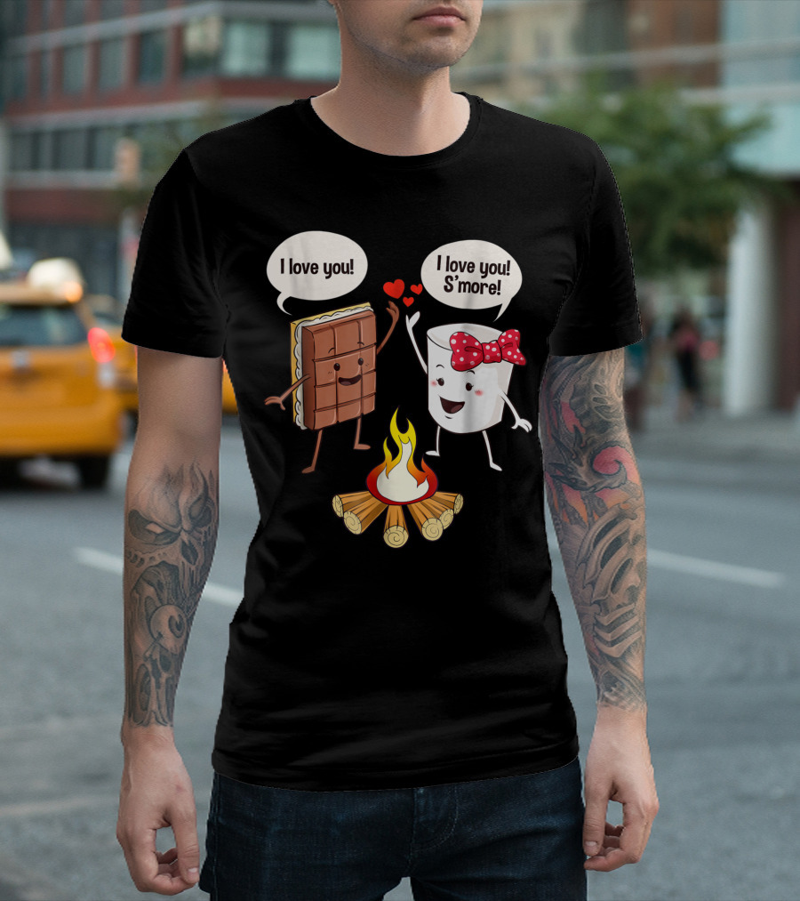 I Love You S'more Cute Kids Camping Marshmallow Chocolate Campfire T-Shirt