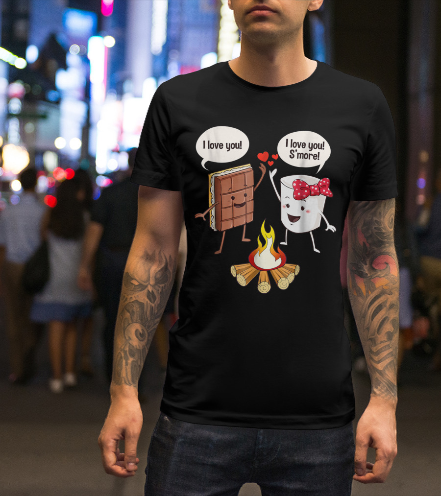 I Love You S'more Cute Kids Camping Marshmallow Chocolate Campfire T-Shirt