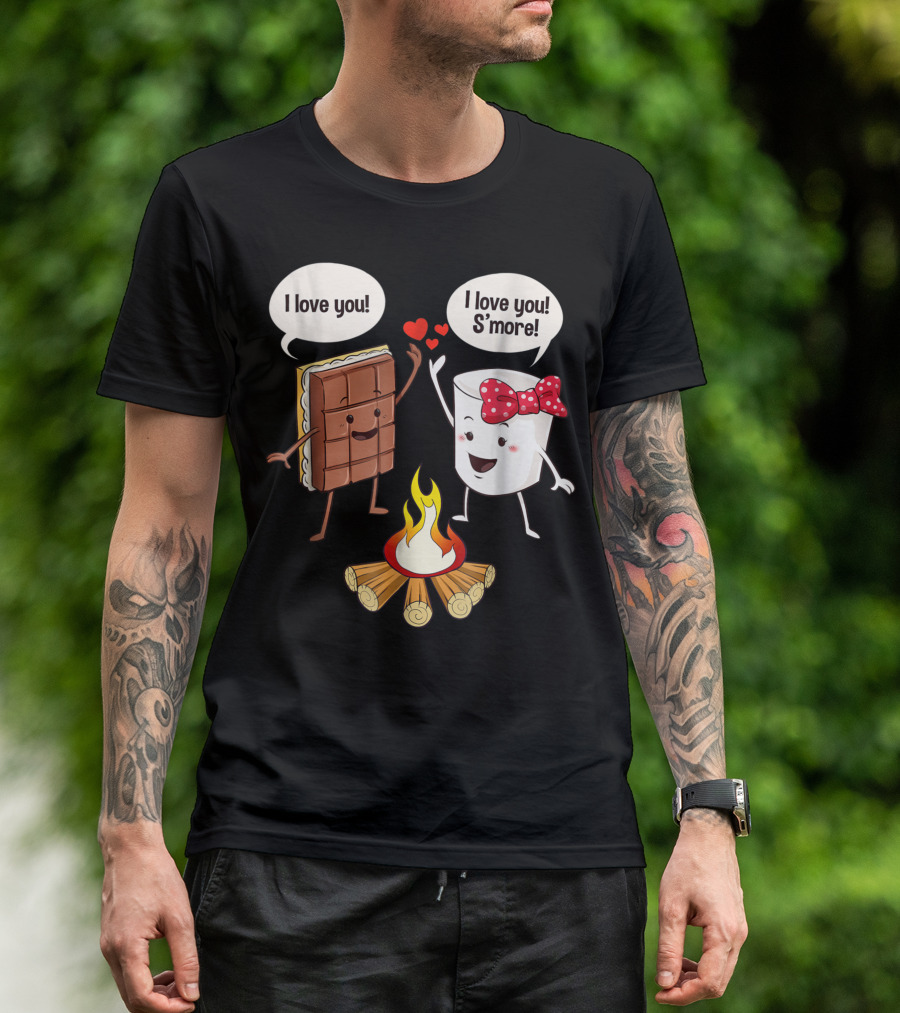 I Love You S'more Cute Kids Camping Marshmallow Chocolate Campfire T-Shirt