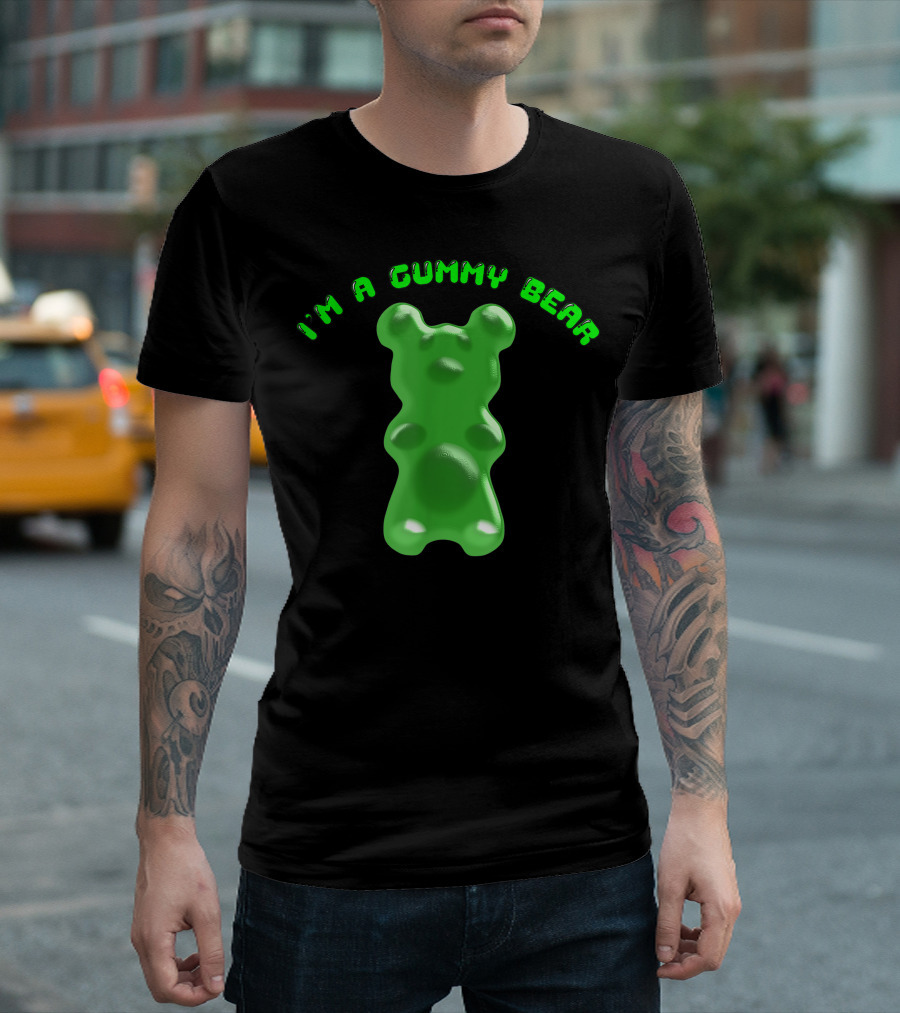 I'm A Gummy Bear Cute Kids Green Bear T-Shirt