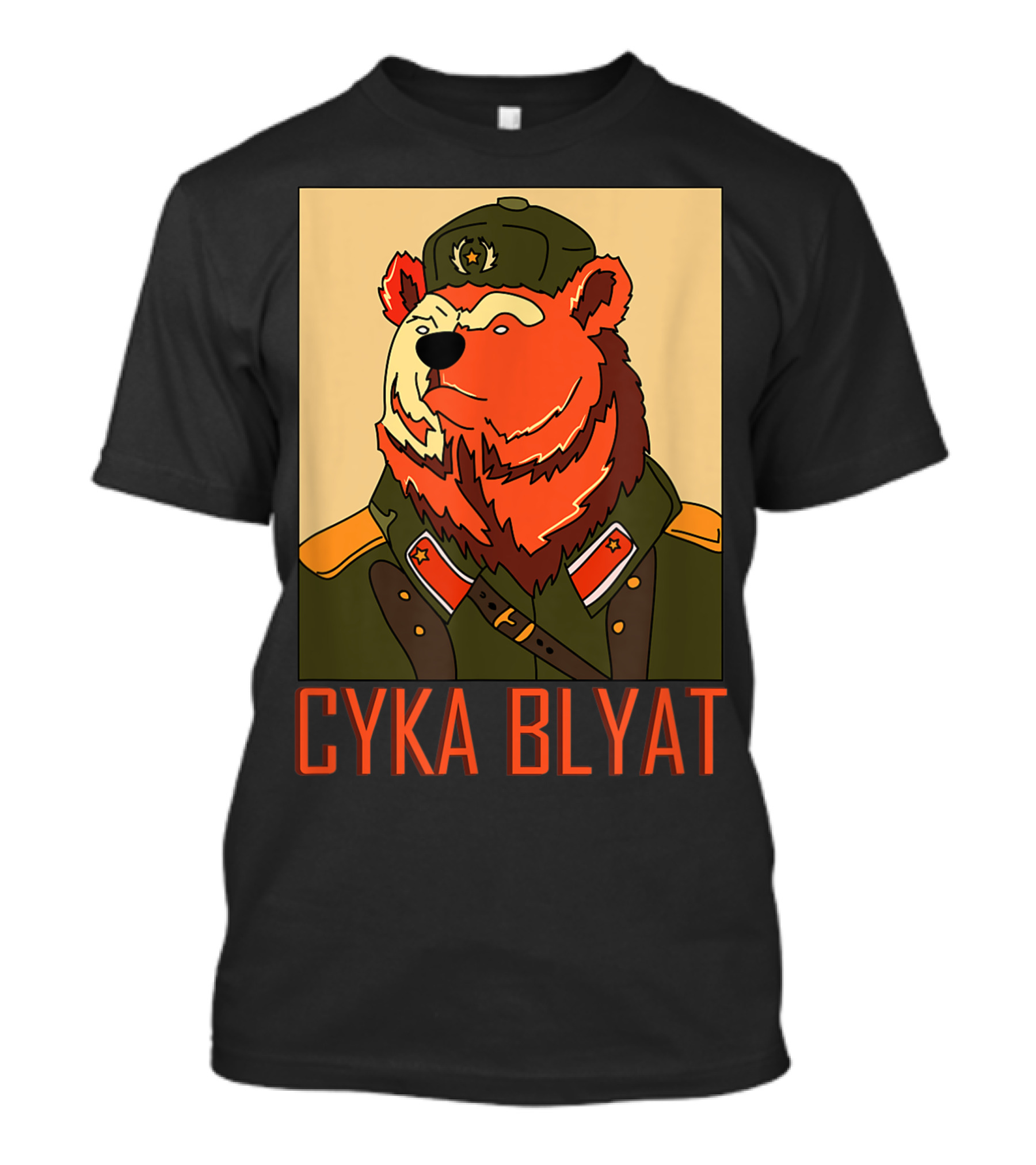 Cyka Blyat Russian Bear Military Uniform Moscow T-Shirt