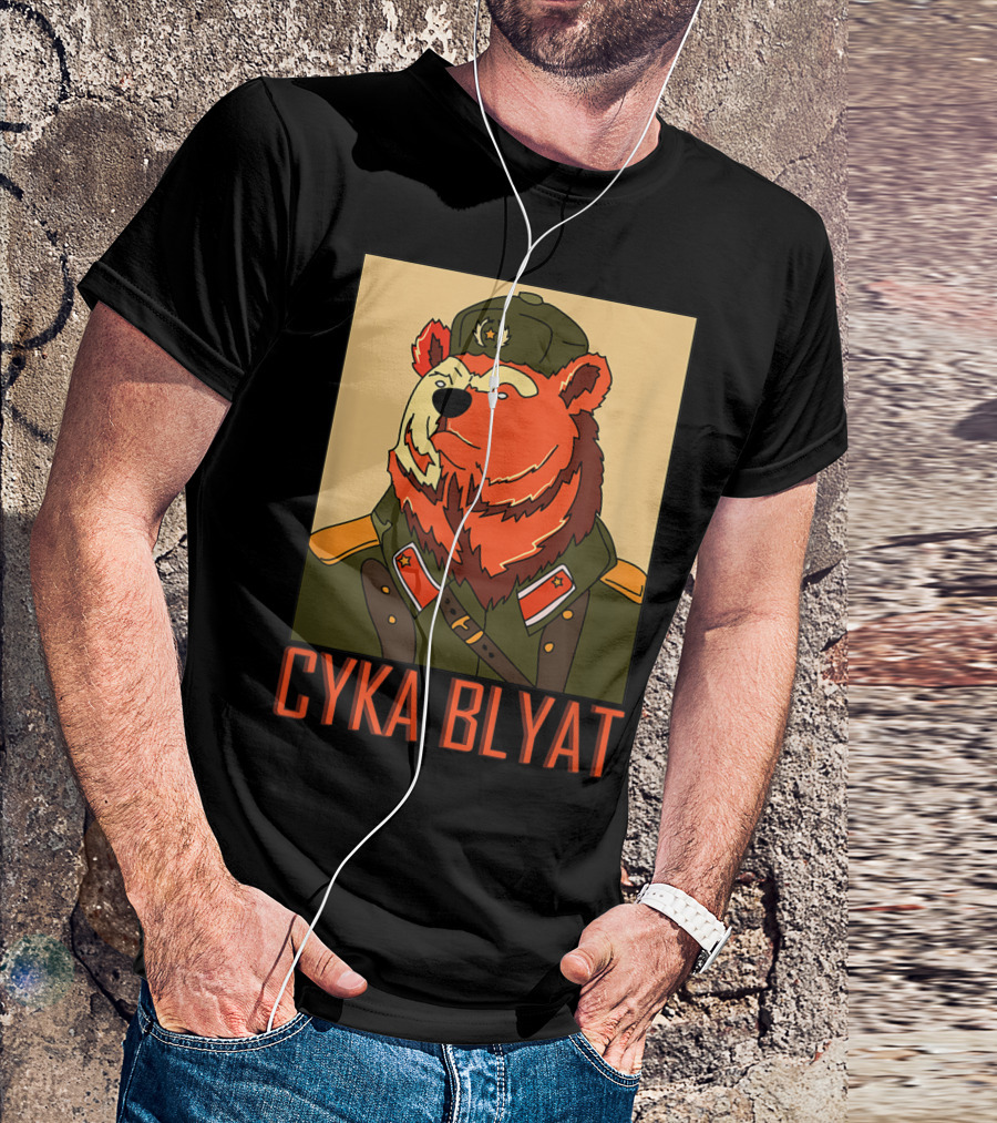 Cyka Blyat Russian Bear Military Uniform Moscow T-Shirt
